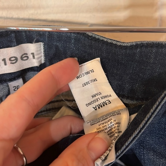 DL1961 Dark Wash Emma Power Leggings in Stark Jeans, Women Size 26 - Picture 6 of 10